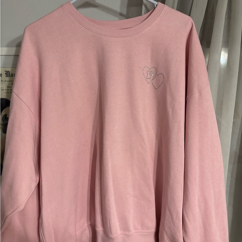 PINK Victoria's Secret Light Pink Crew Neck Sweater